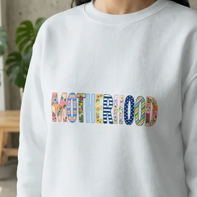 Motherhood Floral SVG PNG Digital Download, Vibrant Whimsical Mama Shirt Design, Cute Mom Life Sublimation File, Mother's Day Gift Idea