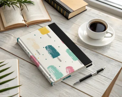 Multicolor Popsicle Summer Pattern With Neutral Background Digital