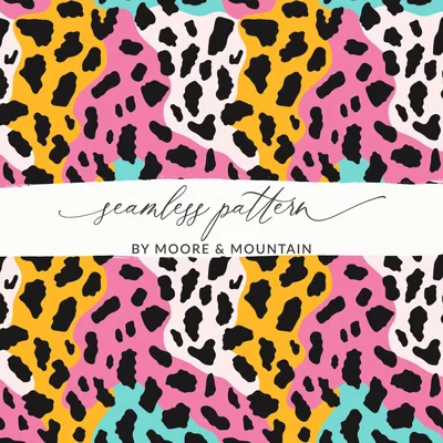 Multicolored Modern Animal Print Background Seamless Pattern Digital