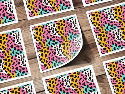 Multicolored Modern Animal Print Background Seamless Pattern Digital