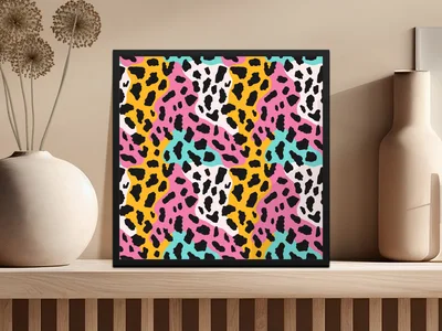 Multicolored Modern Animal Print Background Seamless Pattern Digital