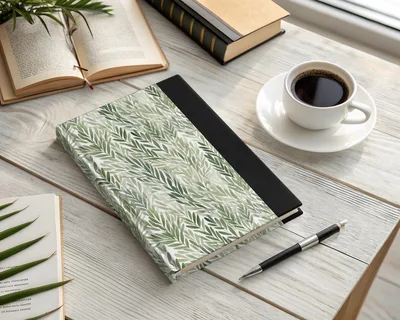 Muted Green Organic Leaves Repeat Kelly Green Seamless Pattern