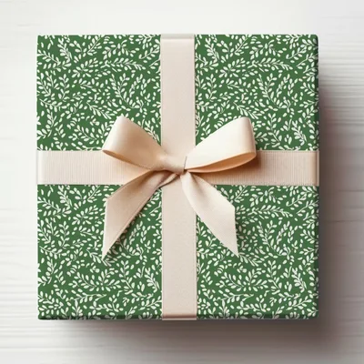 Muted Green Organic Pattern Soft Sage Botanical Repeat