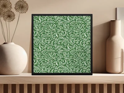 Muted Green Organic Pattern Soft Sage Botanical Repeat