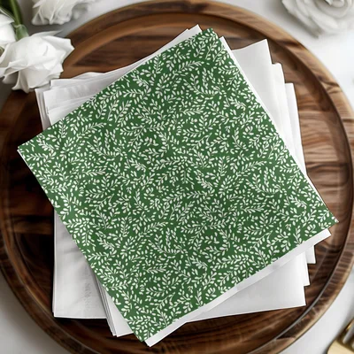 Muted Green Organic Pattern Soft Sage Botanical Repeat