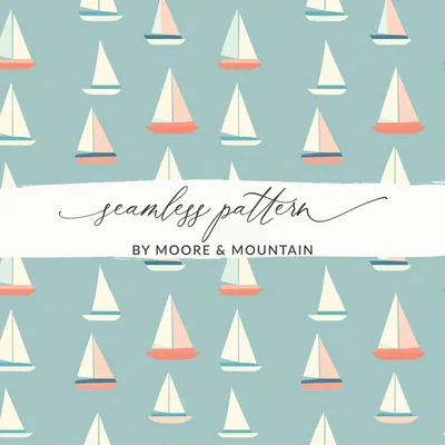 Nautical Sailboat Seamless Pattern For Boys