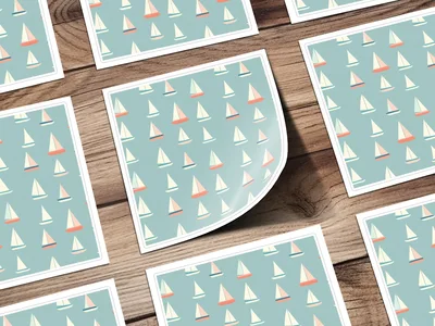 Nautical Sailboat Seamless Pattern For Boys
