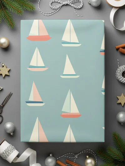 Nautical Sailboat Seamless Pattern For Boys