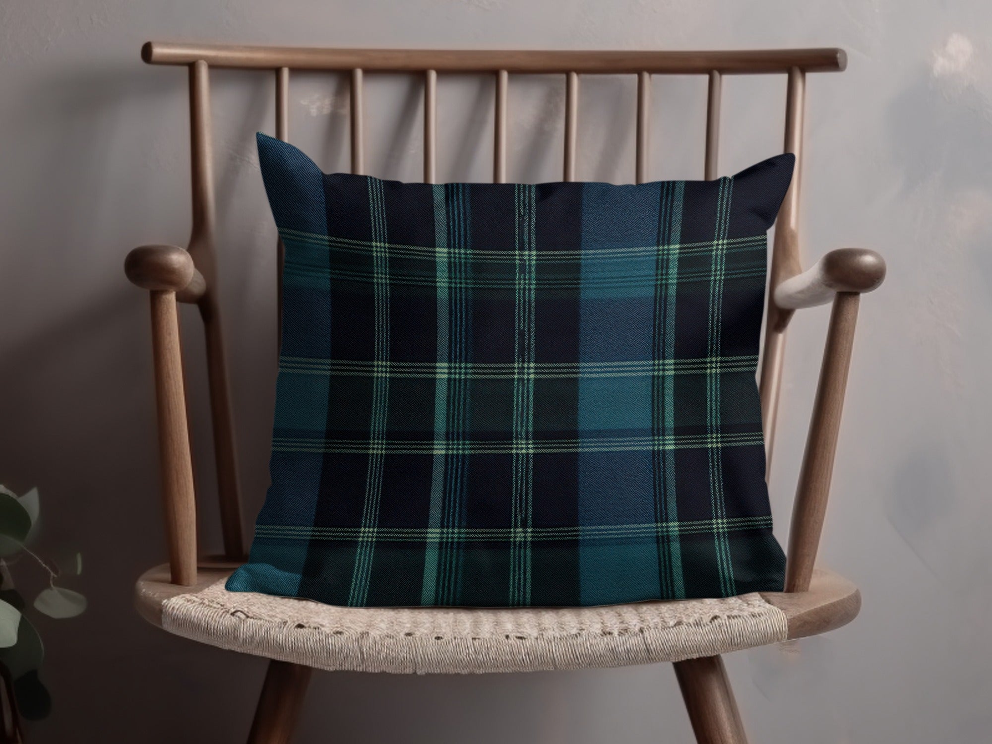 Navy Blue and Teal Classic Scottish Plaid Seamless Pattern