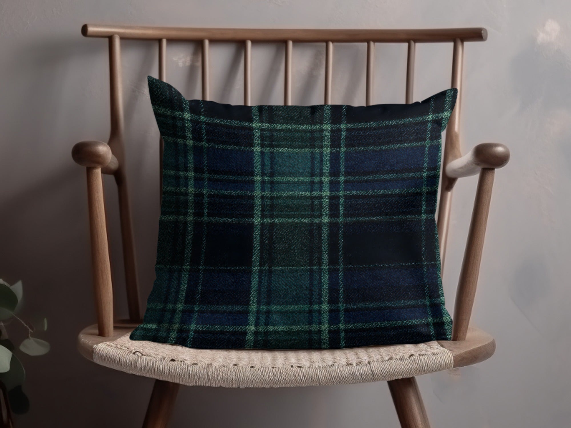 Navy Blue Teal Plaid Scottish Tartan Background Digital