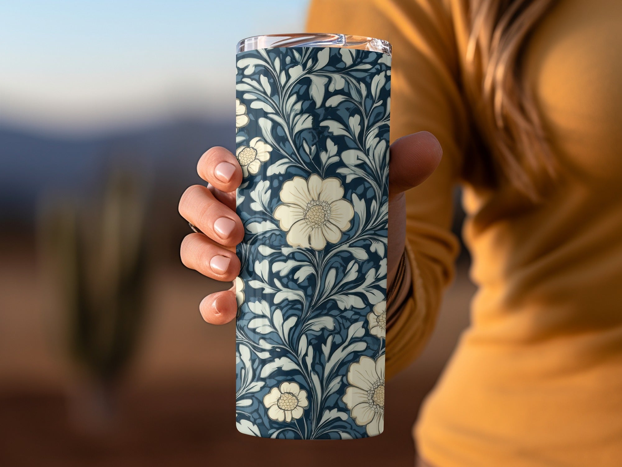 Navy Blue William Morris Seamless Pattern Digital