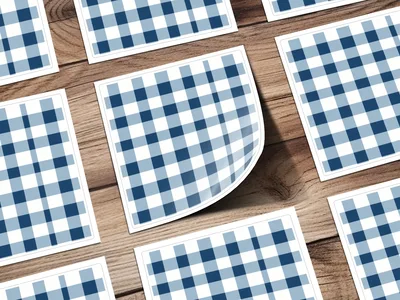 Navy Buffalo Check Seamless Pattern, Spring Gingham Digital Paper, Commercial Use, Wide Stripe Seamless Pattern, Checkered High Resolution