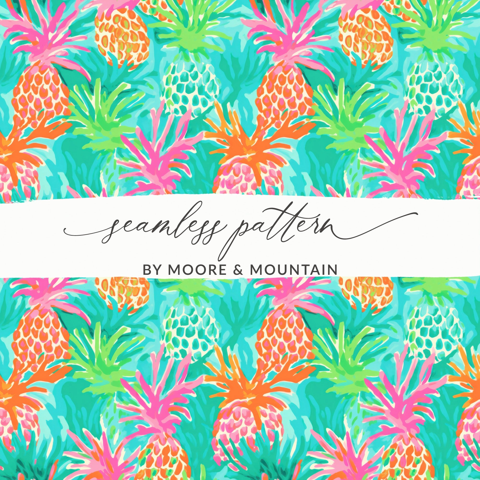 Neon Summery Bright Orange Preppy Beachy Seamless Pattern