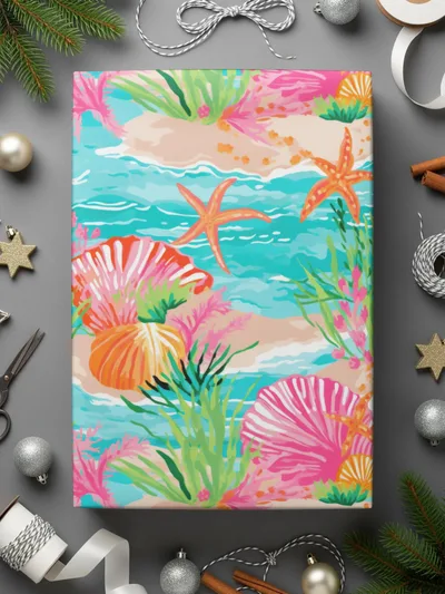 Neon Summery Preppy Beachy Seamless Pattern Digital