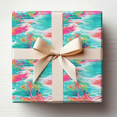 Neon Summery Preppy Beachy Seamless Pattern Digital