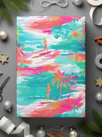 Neon Summery Preppy Beachy Seamless Pattern Digital