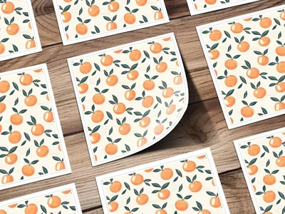 Orange Seamless Pattern Digital, Fruit Repeat Design, Citrus Background, Surface Pattern Design, JPEG Files, Digital Download