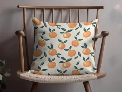 Orange Seamless Pattern Digital, Fruit Repeat Design, Citrus Background, Surface Pattern Design, JPEG Files, Digital Download