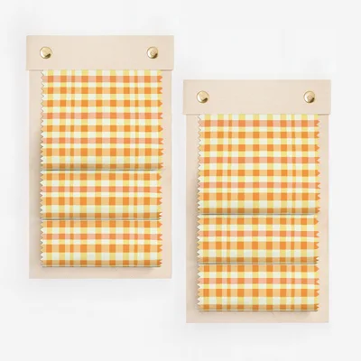 Orange Yellow and White Checkered Easter Plaid Digital