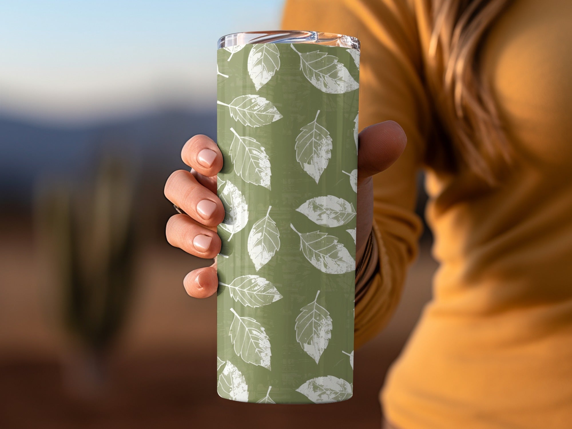 Organic Leaf Motif Tonal Green Abstract Print Seamless