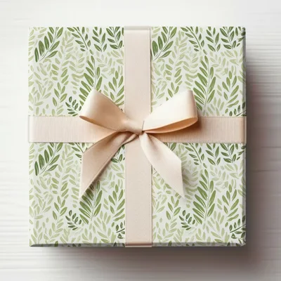 Organic Leaf Seamless Pattern Green Monochrome Botanical