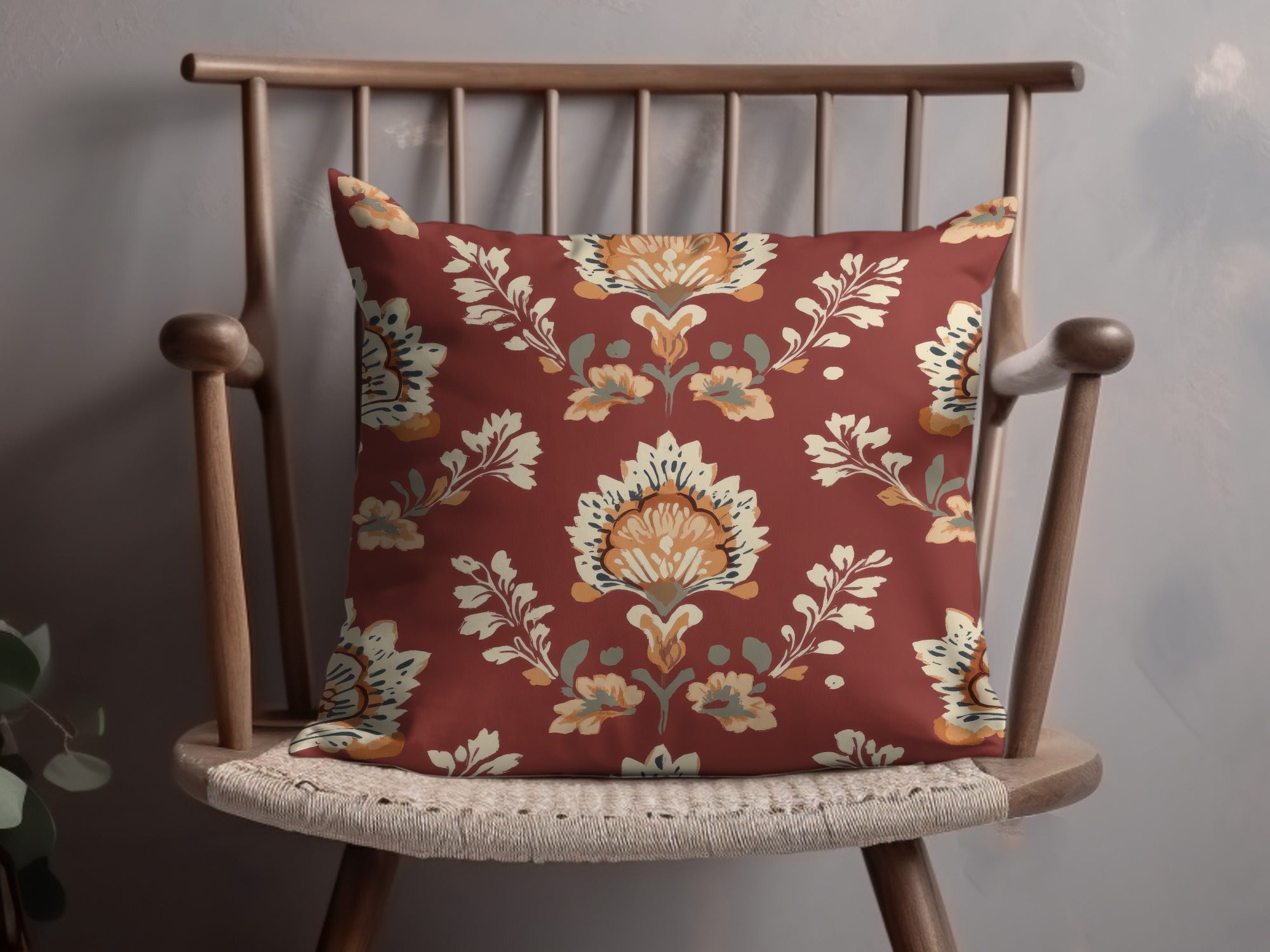 Ornate Floral Pattern Seamless Indian Pattern Seamless Maroon Pattern