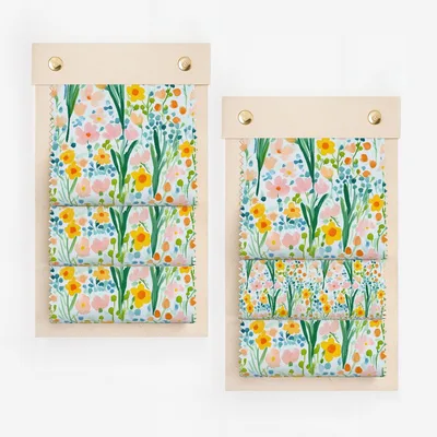 Painted Acrylic Spring Flower Pattern, Yellow Daisies, Blush and Sage Green Floral Design, Seamless Flower Field, Digital Download