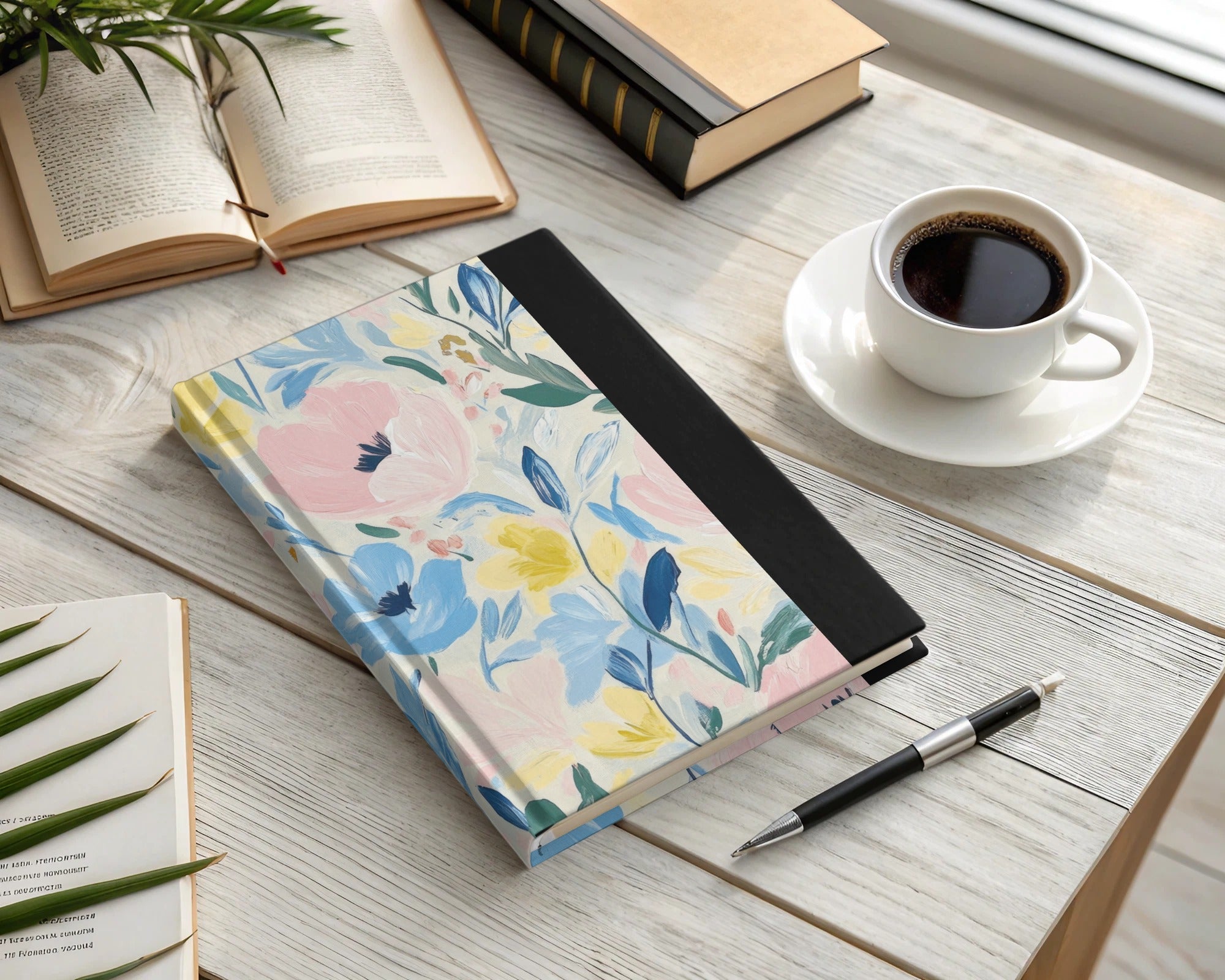 Painted Flowers on Cream Seamless Grandmillenial Digital