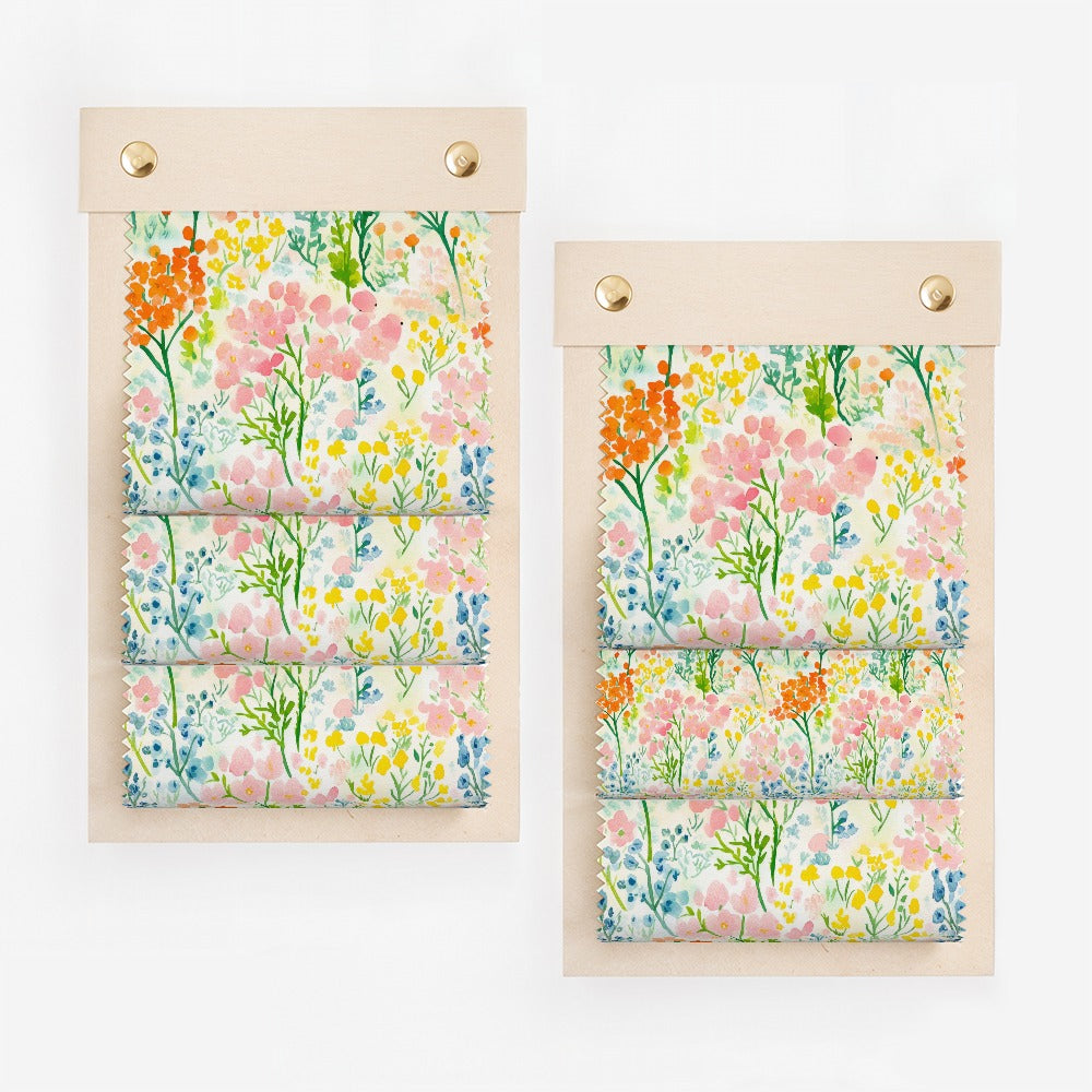 Painted Gouache Spring Florals, Pastel Flower Field, Seamless Flower Digital Image, Daffodil Digital Print, Yellow Pink Orange Blue, DIY