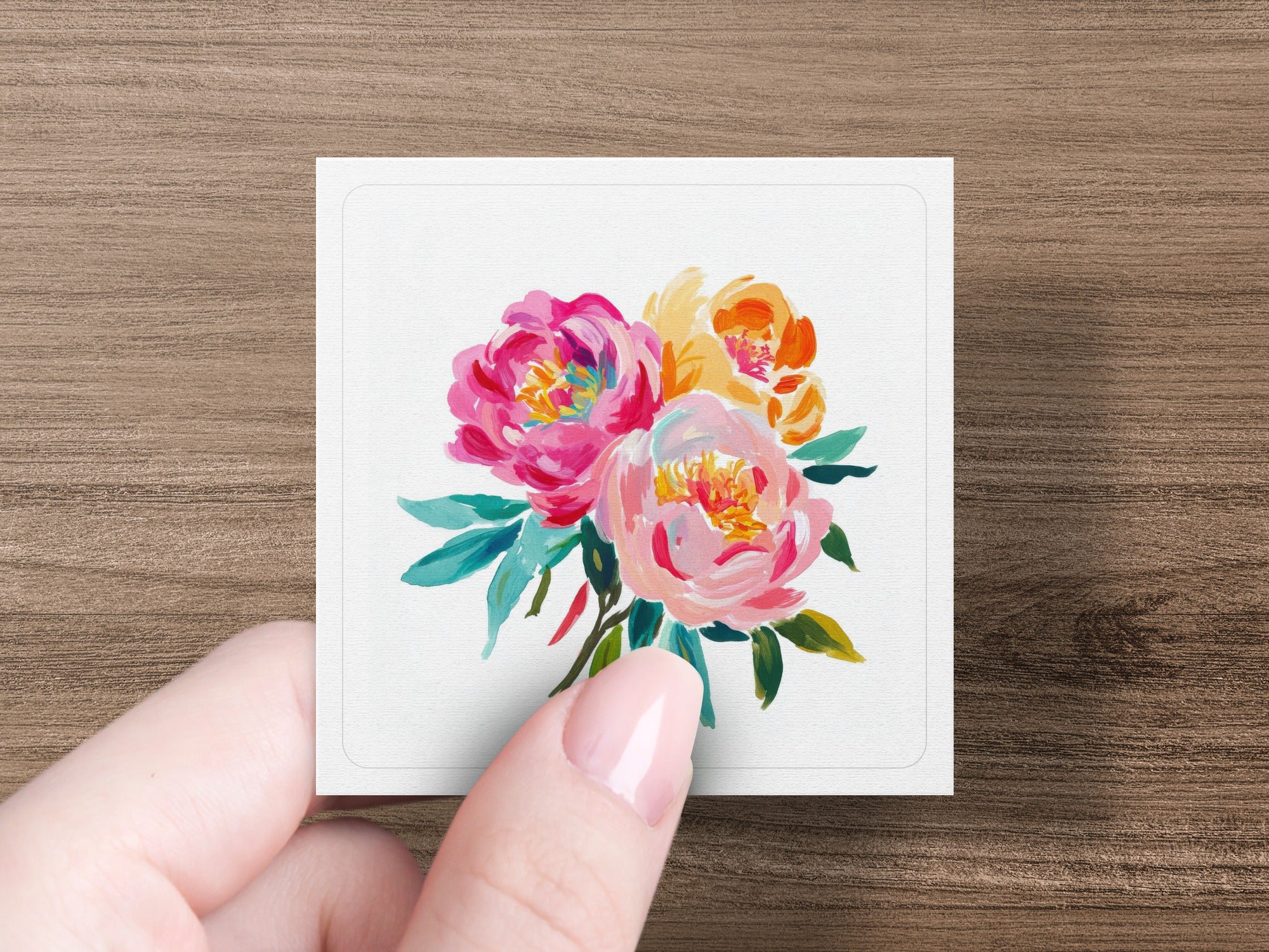 Painterly Peony SVG Preppy Peonies PNG Floral Clipart, Vibrant Watercolor Flower Art, Spring Summer Blooms, Craft Supply, Instant Download