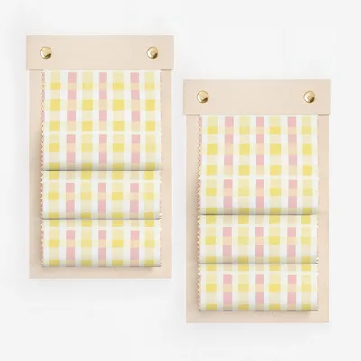 Pastel Checkered Yellow Pink White Colors Digital