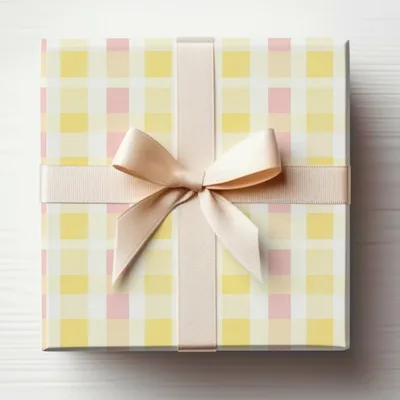 Pastel Checkered Yellow Pink White Colors Digital