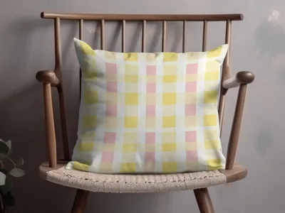 Pastel Checkered Yellow Pink White Colors Digital