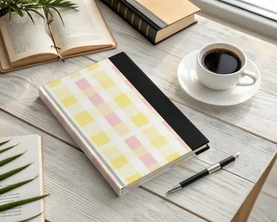 Pastel Checkered Yellow Pink White Colors Digital