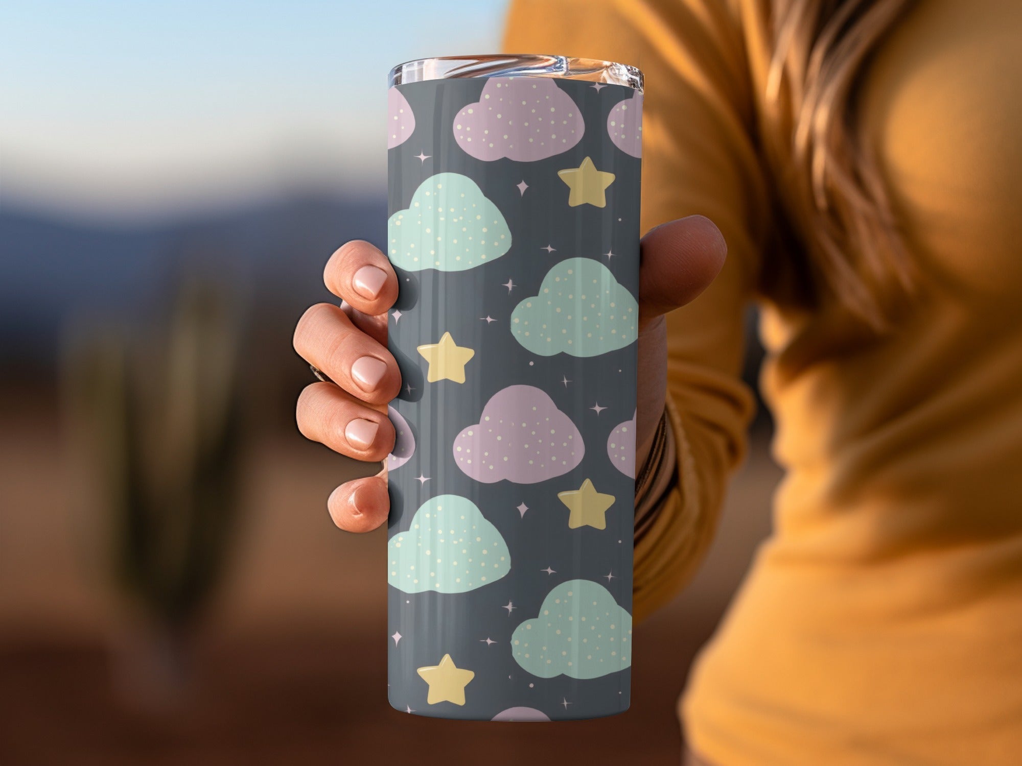 Pastel Clouds and Stars Digital Paper, Nursery Print, Baby Shower, Pattern for Boys and Girls, Cute Cloud Seamless Pattern, Dreamy Theme