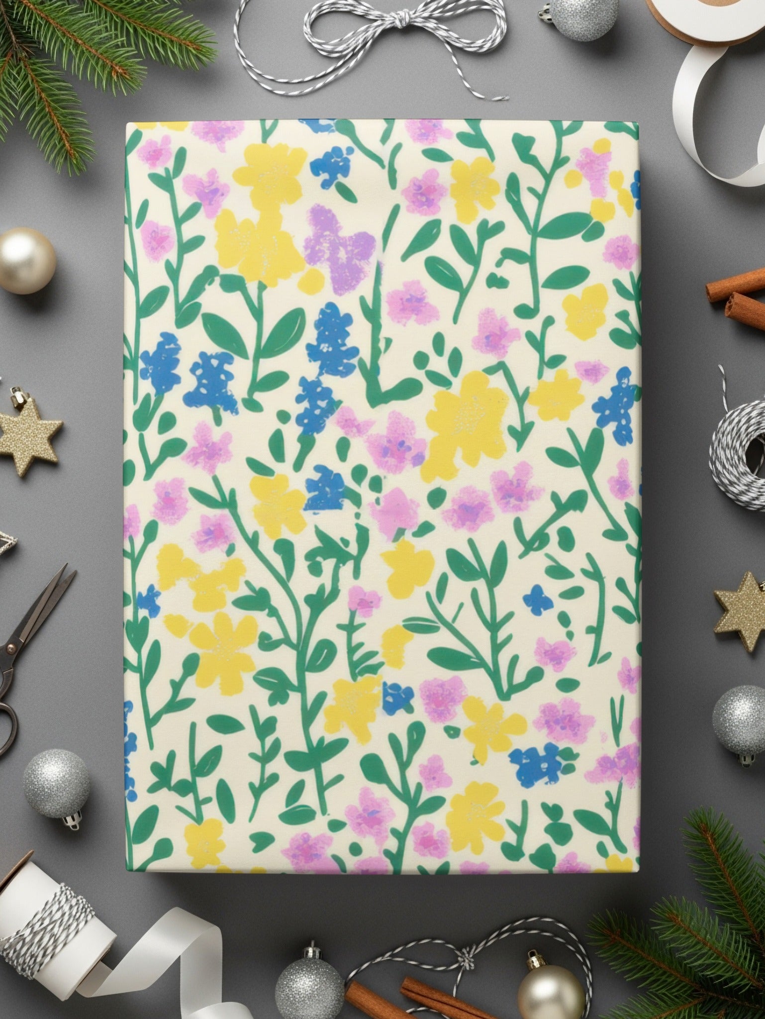 Pastel Ditsy Floral Seamless Summery Flower Pattern Digital