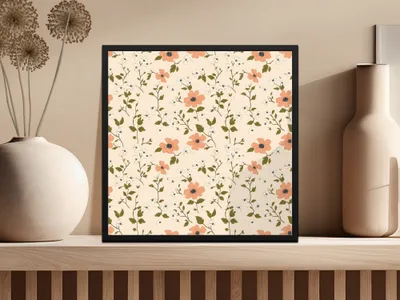 Pastel Ditsy Flower Background Digital