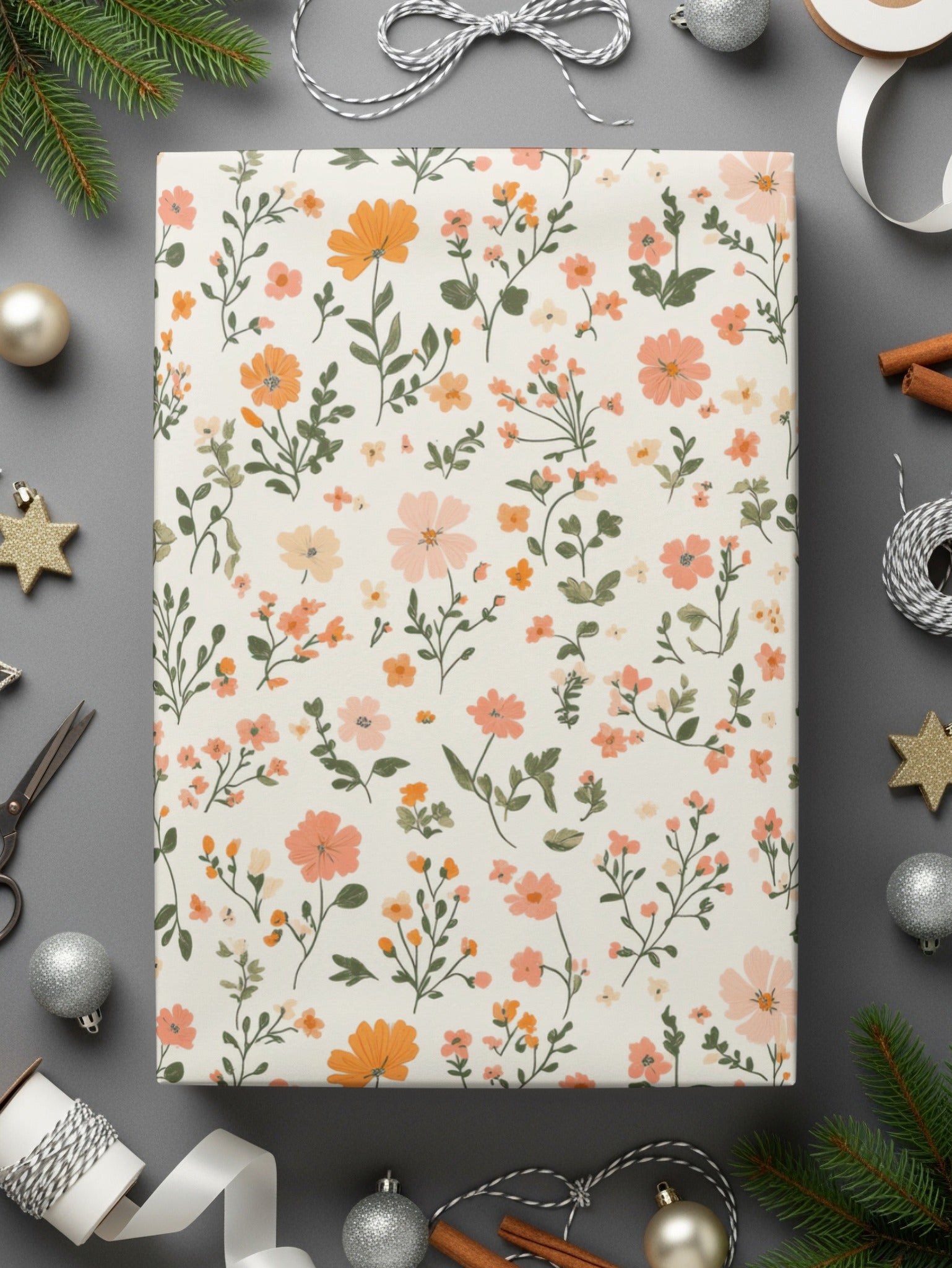 Pastel Ditsy Flower Background Floral Pattern Design Digital