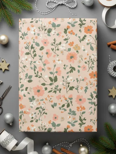 Pastel Ditsy Flower Background Seamless Repeating Design Digital