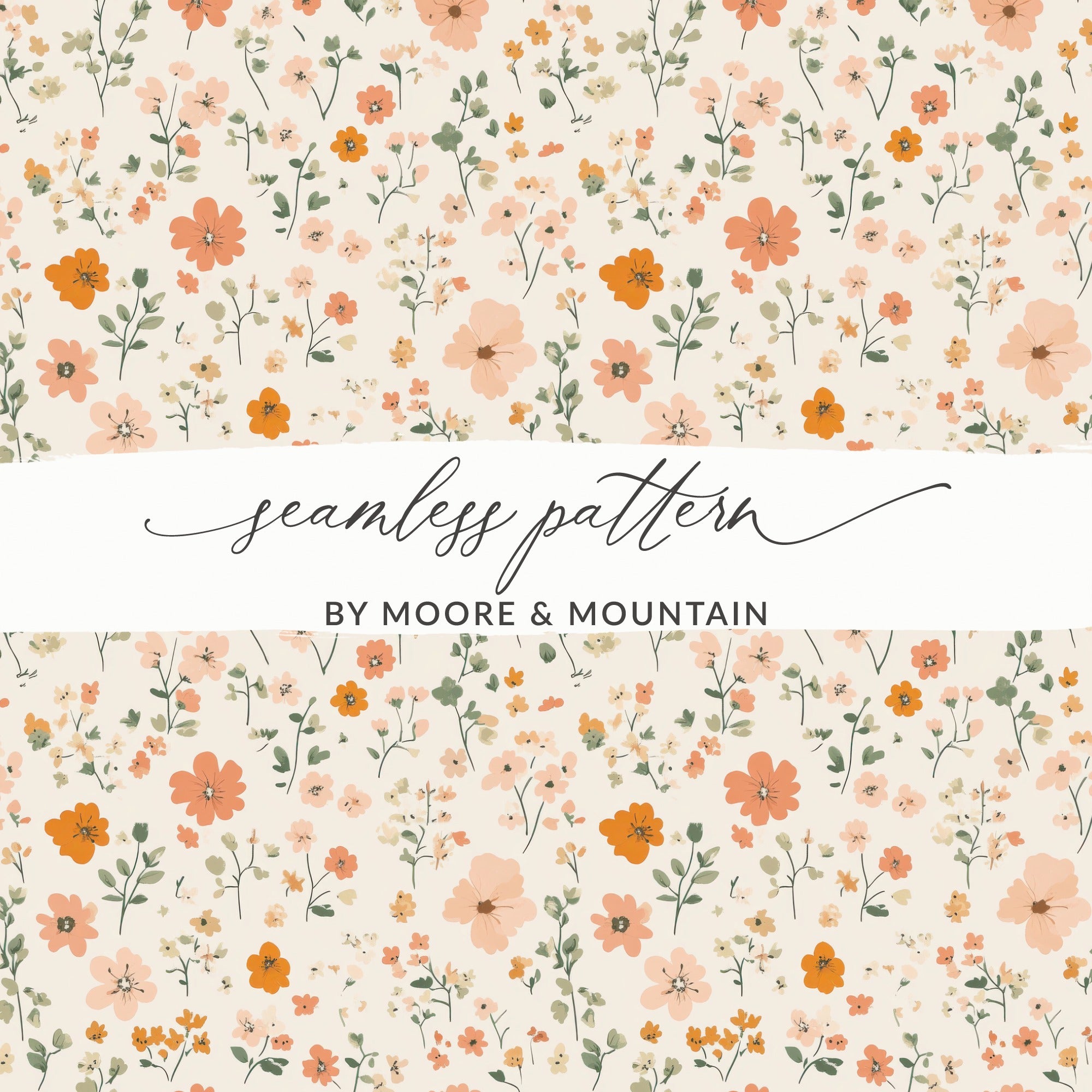 Pastel Ditsy Flower Background Spring Pastel Patterns Digital