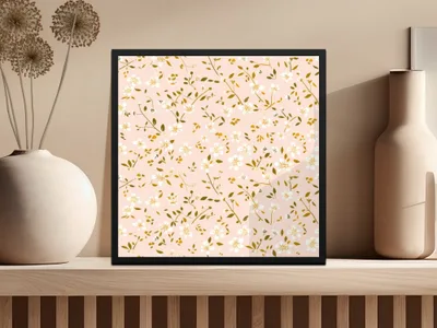 Pastel Dusty Pink Modern Wildflower Seamless Pattern Digital