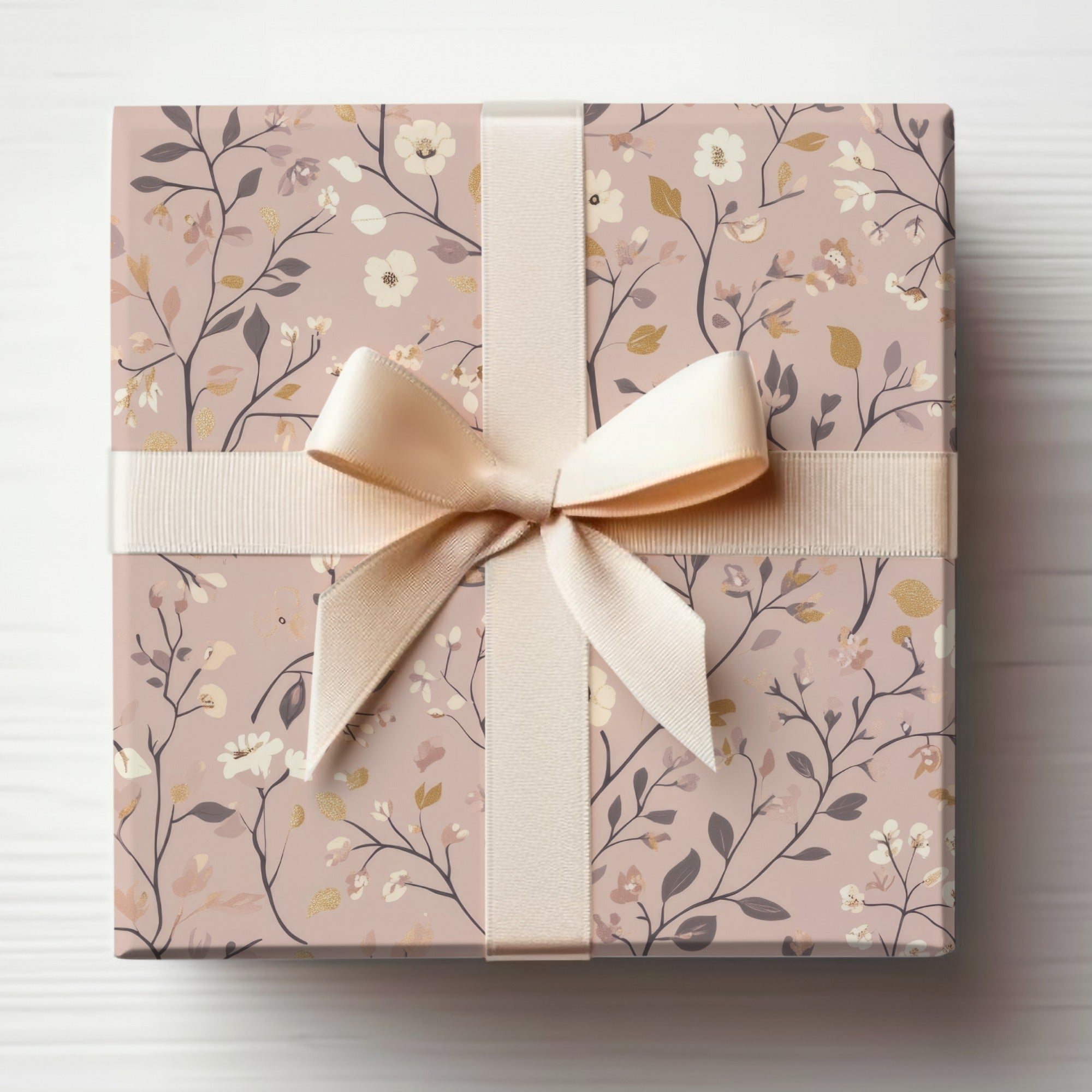 Pastel Dusty Pink Wildflower Seamless Pattern Digital