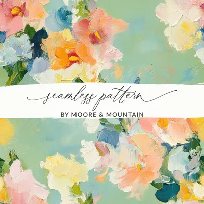 Pastel Floral Impressionistic Fine Art Seamless Texture