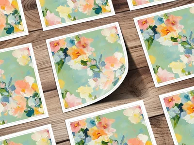 Pastel Floral Impressionistic Fine Art Seamless Texture