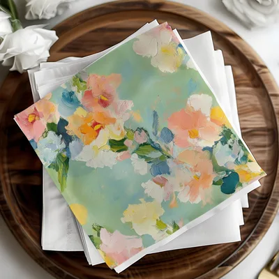 Pastel Floral Impressionistic Fine Art Seamless Texture