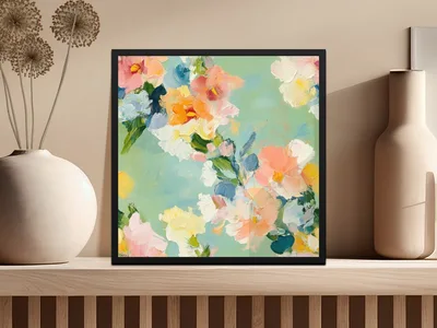 Pastel Floral Impressionistic Fine Art Seamless Texture