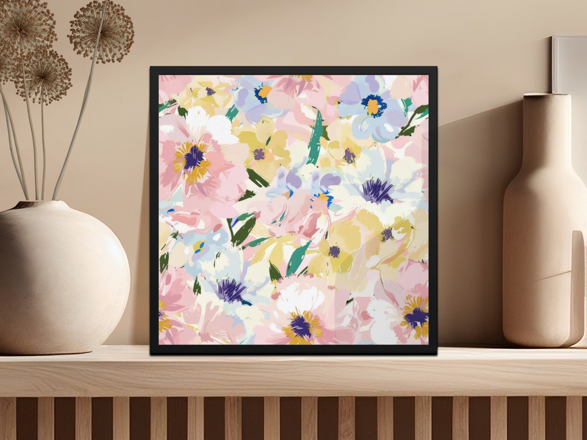 Pastel Floral Seamless Pattern Delicate Floral Design with Pastel Blooms Digital Pattern