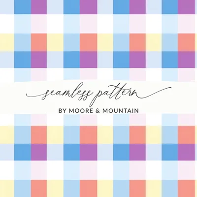 Pastel Gingham Digital Paper, Buffalo Check Seamless Pattern, Commercial Use, Spring Gingham Digital Paper, Checkered Seamless Pattern