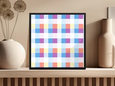 Pastel Gingham Digital Paper, Buffalo Check Seamless Pattern, Commercial Use, Spring Gingham Digital Paper, Checkered Seamless Pattern