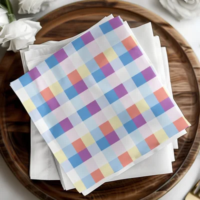 Pastel Gingham Digital Paper, Buffalo Check Seamless Pattern, Commercial Use, Spring Gingham Digital Paper, Checkered Seamless Pattern